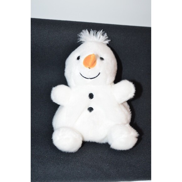 Aurora Mini White Palm Pals 5" Froyo Snowman Plush Beanie Lovey - Picture 3 of 6